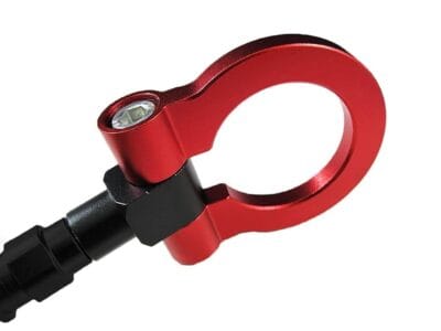 Sport Track Racing Style CNC Aluminum Screw-on Tow Hook Front Bumper Compatible with Porsche Panamera, Carrera 911 991 (Red)