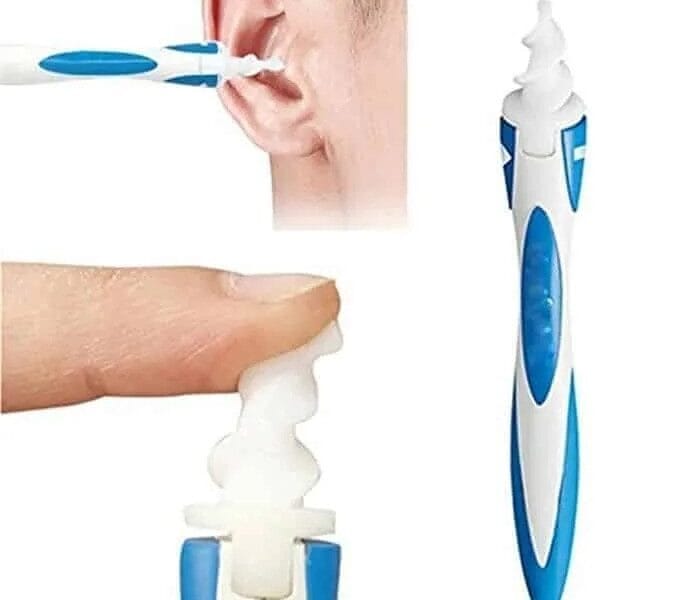Smart Swab Plastic Ear Cleaner Earwax Removal Tool with 15 Replacement Parts