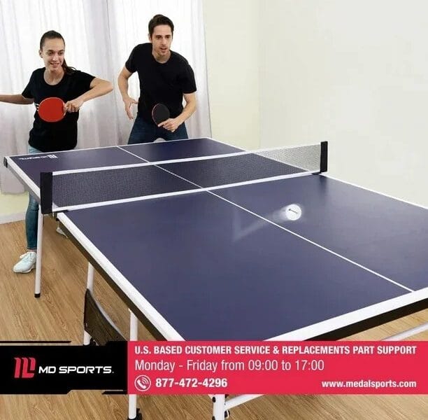 MD Sports Indoor Table Tennis Table, Ping Pong Table, 15mm, Navy Blue