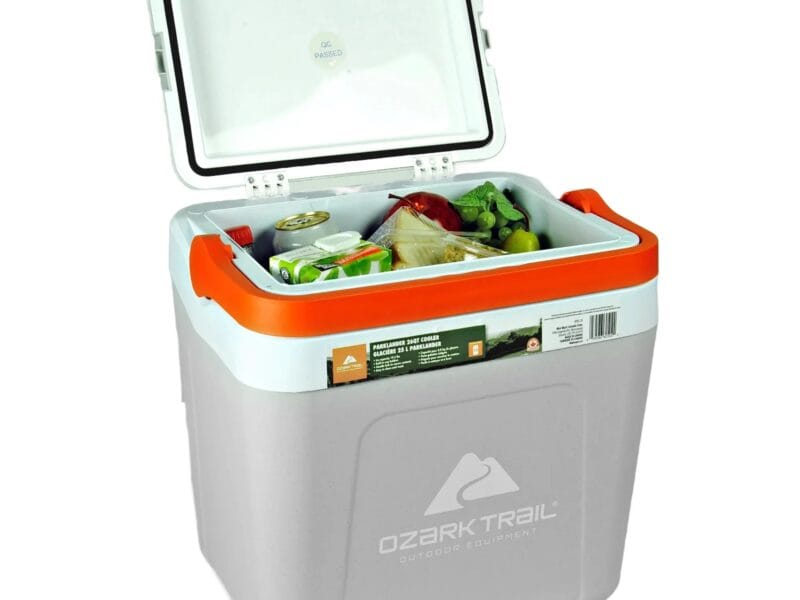 Ozark Trail 26 QT Ice Chest Cooler Hard Sided Portable Cooler, 32 Can Capacity 25L Grey