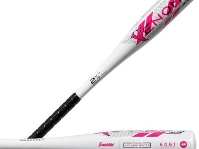 Franklin Sports Kids Baseball + Tball Bat – Venom Youth Aluminum Bat – USA Certified Boys + Girls Tee Ball Bat – Junior Metal Bat – 26″/ 14oz – White