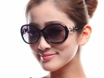 Retro UV400 UV Protection PC Frame AC Lens Sunglasses (Black)
