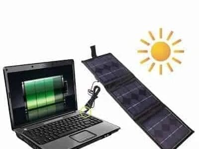 Portable 3 x 2.5 W Solar Panel-Multi-Functional Battery chargers, it can Charge PC with DC Plug