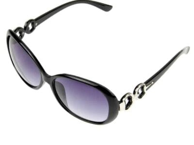 Retro UV400 UV Protection PC Frame AC Lens Sunglasses (Black)