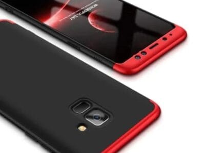 PC Protective Case Back Cover for Galaxy S9+ Three Stage Splicing 360 Degree Full Coverage from GKK (Black+Red)