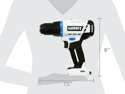 HART 20V Drill/Impact Kit work with 1.5Ah Lithium-Ion Batteries, 3-Jaw - Batteries not Included