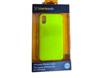 Black Web Yellow Iphone XS Silicone Phone Case