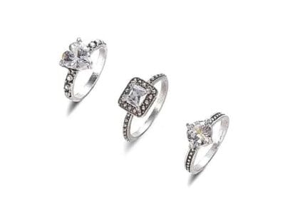 Fashion Rings With Zircon Inlaid For Women