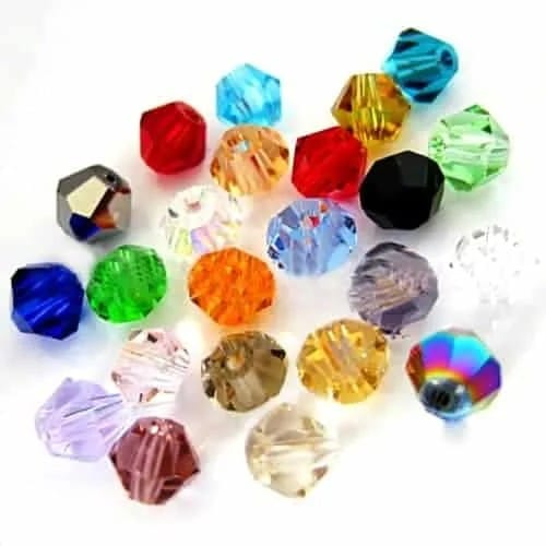Acrylic Transparent Crystal-like Rhombus Loose Beads 1000pcs (Colour 6mm)