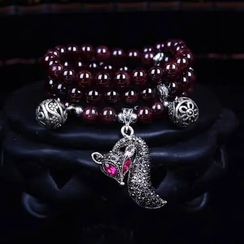 Fashion Jewelry Accessory Garnet Beads Bracelet (Garnet)