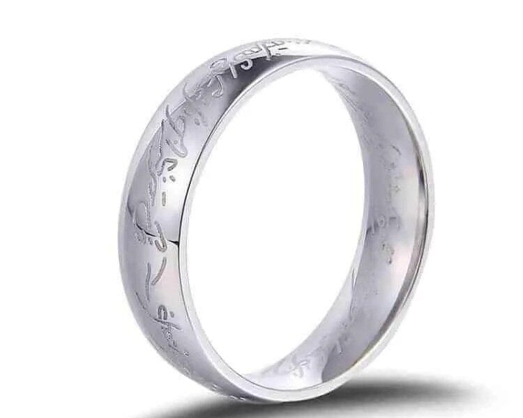 Titanium Steel Ring (Silver) US Size 11