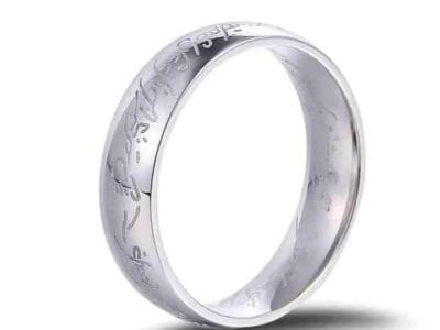 Titanium Steel Ring (Silver) US Size 7