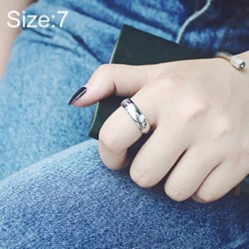 Titanium Steel Ring (Silver) US Size 9