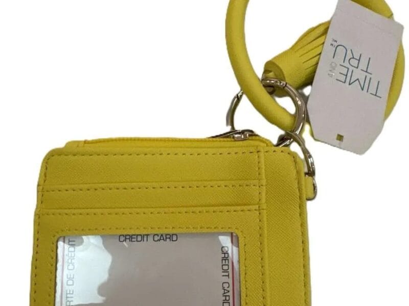 Time and Tru Wristlet Wallet & Credit Card Holder Purse Yellow