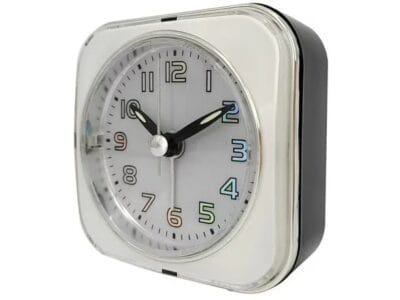 Hometrends Analog Square Alarm Clock 2.8 in. W x 1.6 in. D x 3 in. H