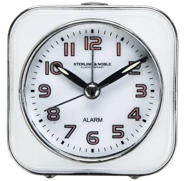 Hometrends Analog Square Alarm Clock 2.8 in. W x 1.6 in. D x 3 in. H