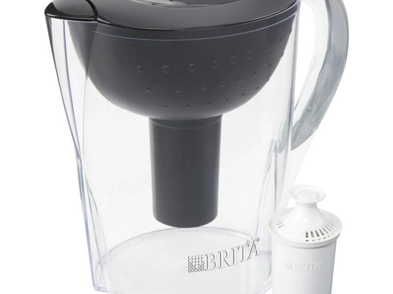 Brita Pacifica Plastic 10-Cup Black Water Filter Pitcher