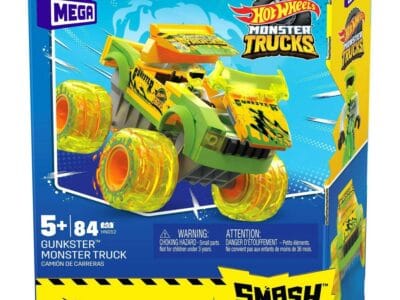 MEGA Hot Wheels Smash & Crash Gunkster Monster Truck Building Toy with 1 Figure