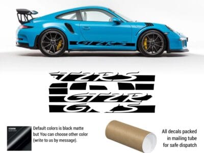 Porsche GT2 RS Racing side stripes color black