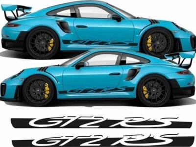 Porsche GT2 RS Racing side stripes color black