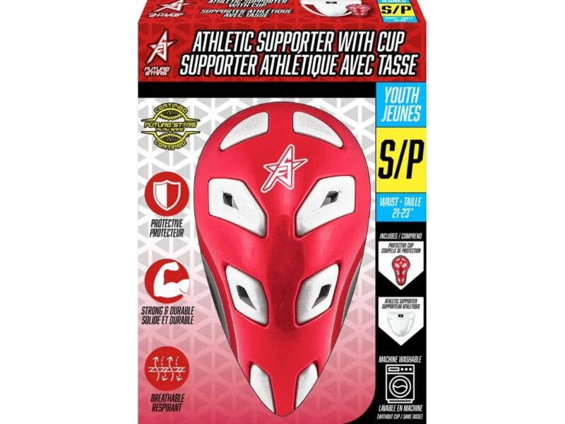 Future Stars Athletic Supporter with Jock Cup and Support Strap – Youth – Anti-microbial, machine washable, pro-style protective gear, FS Jock and Strap