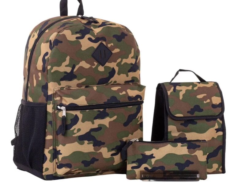 Jetstream 4pcs Full School Day Backpack set Brown Camo