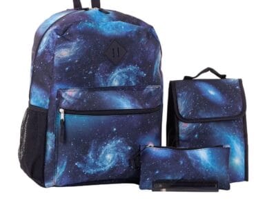 Jetstream 4pcs Full School Day Backpack set Blue Galaxy