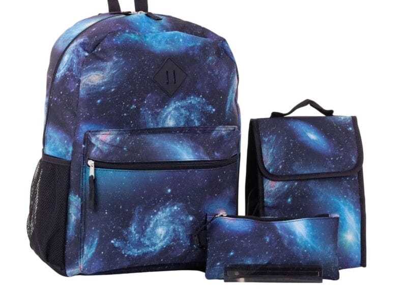 Jetstream 4pcs Full School Day Backpack set Blue Galaxy