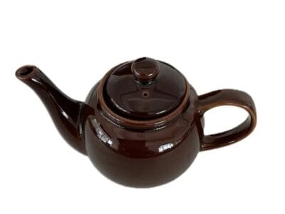 Vintage Small Brown Glazed Teapot