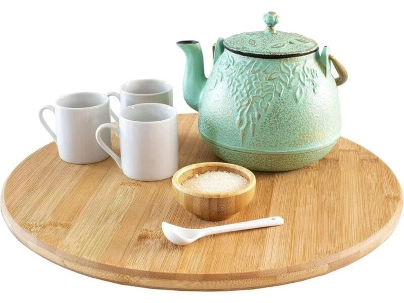 Mainstays Eco-Bamboo Lazy Susan Organizer for Kitchen, Cabinet & Table