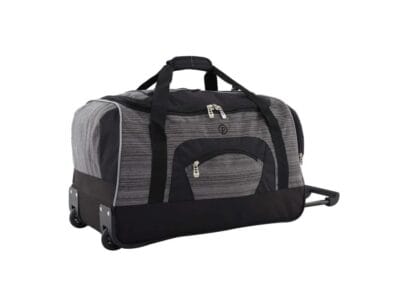 Protege25″ Polyester Rolling Travel Duffel Bag, Black