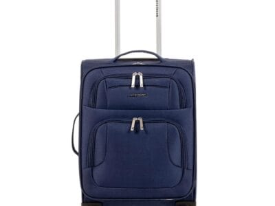 Jetstream 20-inch Softside Rolling Spinner Upright Carry-on Luggage, Navy