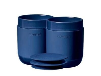 Corelle® Stoneware 13.5oz Tumblers with Silicone Lids, 4-piece Set