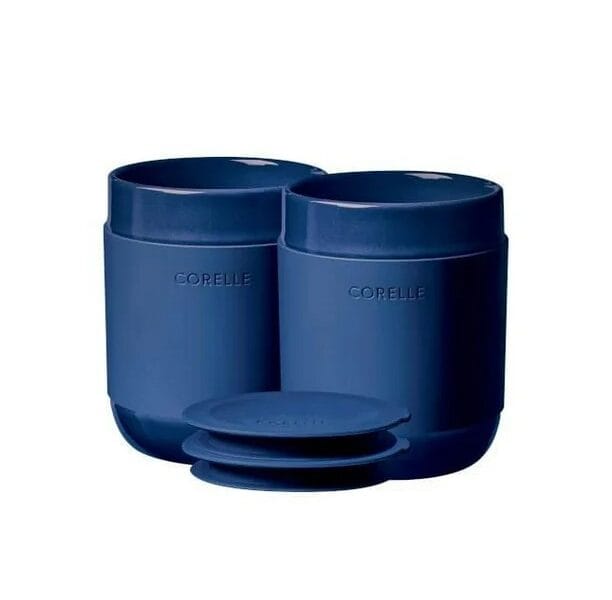 Corelle® Stoneware 13.5oz Tumblers with Silicone Lids, 4-piece Set
