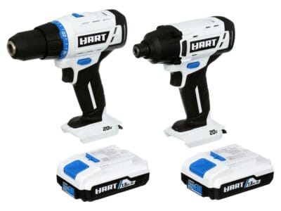 HART 20V Drill/Impact Kit 1.5Ah Lithium-Ion Batteries, 3-Jaw – Batteries not Included