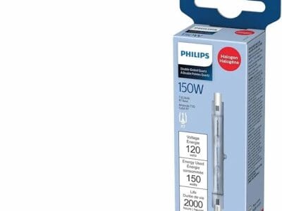 Philips 112136 Halogen 150W T3 Quartz Light Bulb Clear 79MM