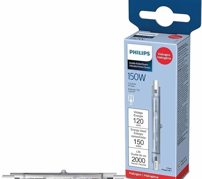 Philips 112136 Halogen 150W T3 Quartz Light Bulb Clear 79MM
