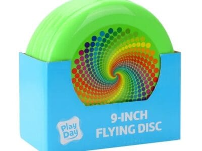 Play Day 9″ Outdoor Flying Disc, Green, Lawn Toy, Children Ages 3+