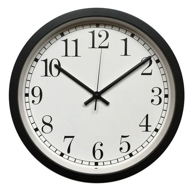 Hometrends 14” Wall Clock, 14” diameter