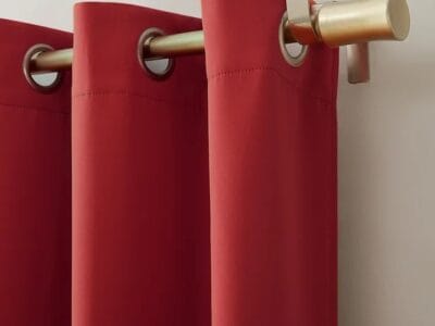 Mainstays Grommet Top Blackout Curtain Panel, 1 Panel, Red, 40″ W x 63″ L