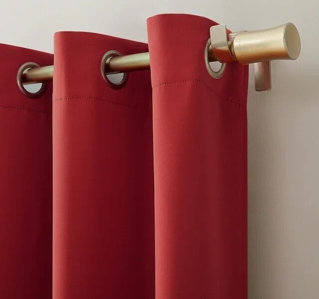 Mainstays Grommet Top Blackout Curtain Panel, 1 Panel, Red, 40″ W x 63″ L