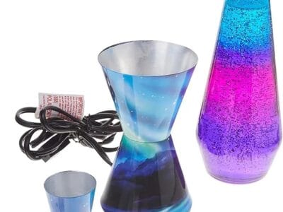 Lamp 2160 LVA2160 Colormax Northern Lights, 14.5-inches, Glitter with Clear Liquid and Decal Base