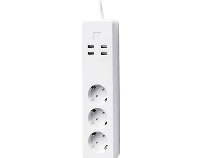 WiFi Remote Control Smart Power Socket Works with Alexa & Google Home 4 x USB Ports + 3 x EU Plug Jack Cable Length: 1.8m AC 90-265V EU Plug