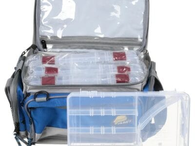 Plano Synergy Softsider Tackle Systems Tackle Box, Medium, Grey / Blue