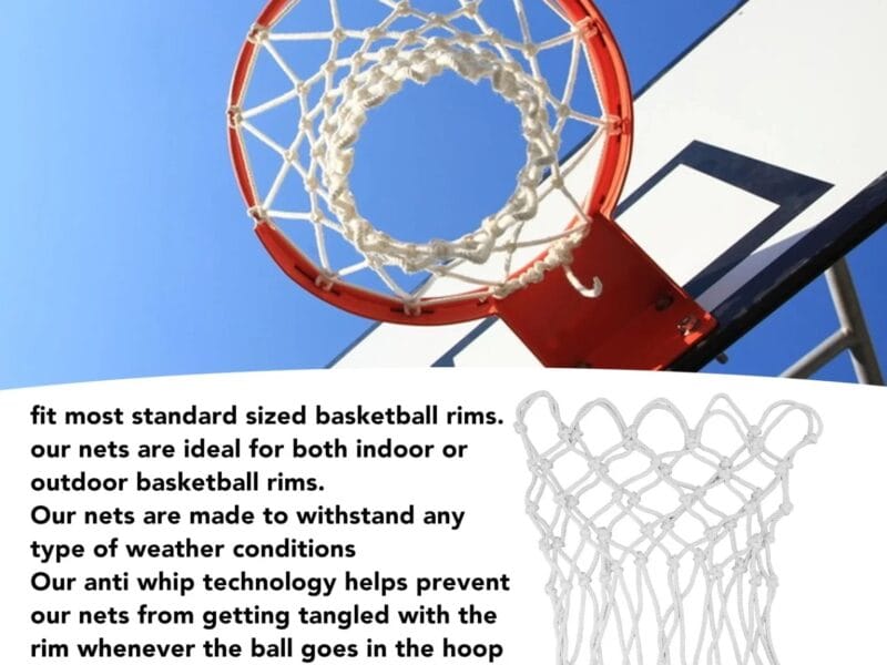 All Weather Basketball Net, Anti Whip Basketball Net