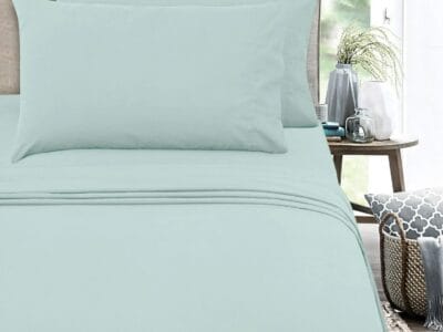 Mainstays Kids Sheet Set , Twin/Twin XL 66″ x 96″ Teal Cloud, 3 Piece