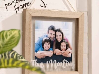 Plaid Wood Surfaces Frames Square with Plexiglass Double Pane