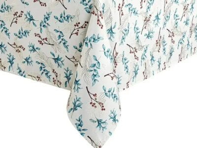 Holiday Time Fabric Tablecloth