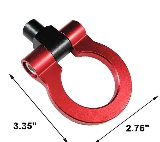 Sport Track Racing Style CNC Aluminum Screw-on Tow Hook Front Bumper Compatible with Porsche Panamera, Carrera 911 991 (Red)