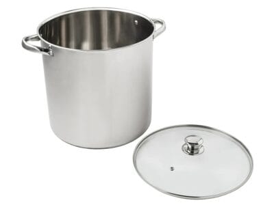 Mainstays Stainless Steel 16-Quart Stock Pot with Glass Lid